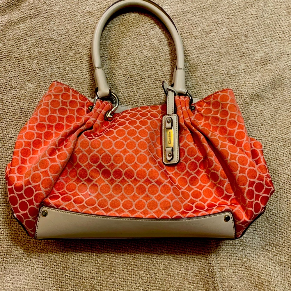 Nine West “9’s” coral satchel